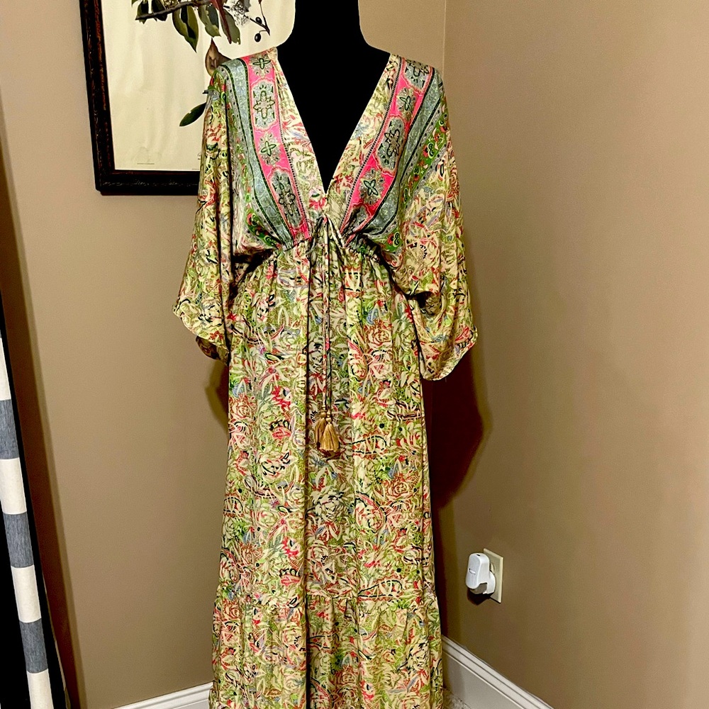 Silk maxi dress